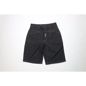 Deadstock Vintage 90s Marithe Francois Girbaud Mens 32 Baggy Denim Shorts Black